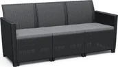 Sofy ogrodowe - Allibert CLAIRE 3 SEATERS vidaXL Sofa - grafitowy - miniaturka - grafika 1