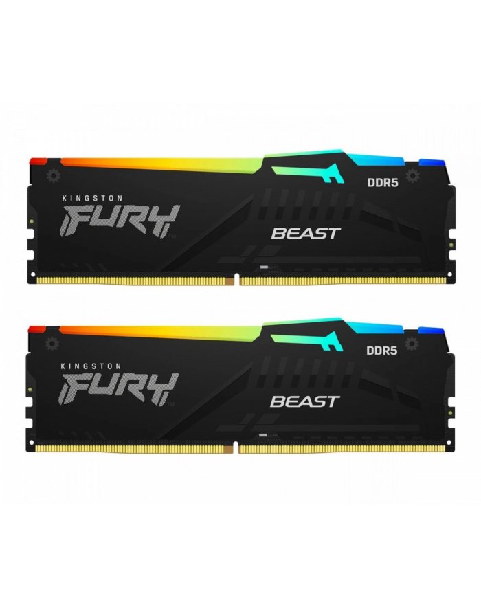 kingston Pamięć DDR5 Fury Beast Bla RGB 32GB2*16GB/6000 CL36 KF560C36BBE2AK2-32