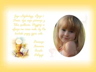 Gadżety na imprezę - Opłatek na ciasto tort tortowy komunijny personalizowany Komunia - miniaturka - grafika 1