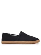 Espadryle męskie - Tommy Jeans Espadryle Tjm Espadrille Street EM0EM01386 Czarny - miniaturka - grafika 1