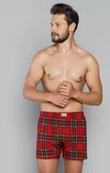 Majtki męskie - Luźne bokserki męskie w kratę Narwik, Kolor czerwony-kratka, Rozmiar M, Italian Fashion - Intymna - miniaturka - grafika 1