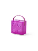 Wyposażenie pokoiku dziecięcego - LEGO Box W. Handle Translucent Violet - miniaturka - grafika 1