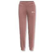 Spodnie damskie - Spodnie damskie Jack Wolfskin Essential dresowe różowe bawełniane-XL - miniaturka - grafika 1