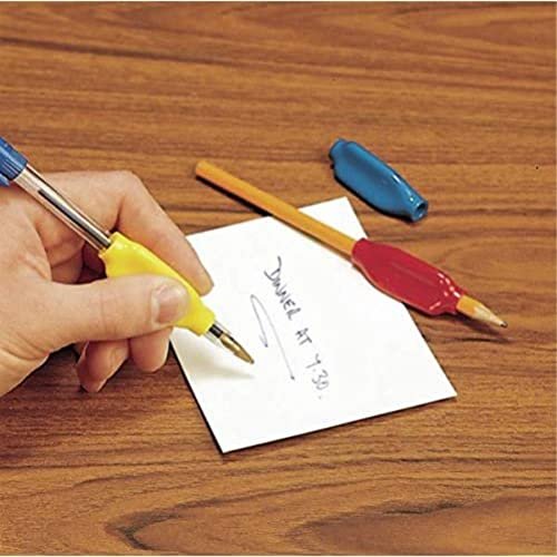 Homecraft PVC uchwyt na długopis i ołówki dla mężczyzn, kobiet i dzieci, miękki i wygodny uchwyt do pisania, wielokolorowy, 3 sztuki