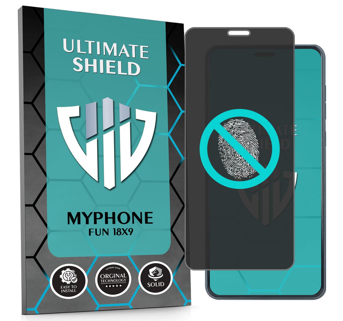 NAJLEPSZE SZKŁO 5D PEŁNE DO MYPHONE FUN 18X9 SZKIEŁKO NIETŁUKĄCE ORYGINAŁ
