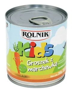 Rolnik Kids Groszek z marchewką 212 ml - Pasztet i przetwory mięsne - miniaturka - grafika 1