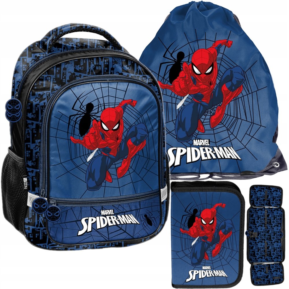 Plecak szkolny dla chłopca tornister 1-3 klasa Spiderman Zestaw do szkoły