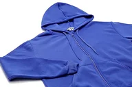 Bluzy męskie - Yuka Męska bluza z kapturem z dzianiny z zamkiem błyskawicznym poliester kobaltowy rozmiar M, kobaltowy, M - miniaturka - grafika 1