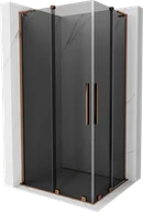 Kabiny prysznicowe - Mexen Velar L Duo kabina prysznicowa rozsuwana 90x80 cm, grafit, różowe złoto - 871-090-080-02-43-60 - miniaturka - grafika 1