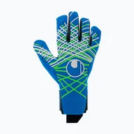 Piłka nożna - Rękawice bramkarskie uhlsport Aquagrip HN pacific blue/fluo green/w WYSYŁKA W 24H 30 DNI NA ZWROT - miniaturka - grafika 1