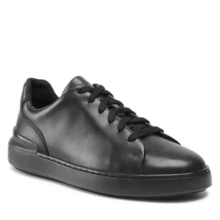 Sneakersy damskie - CLARKS Sneakersy CourtLite Lace 261667837 Black/Black - grafika 1