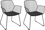 Krzesła - Beliani Zestaw 2 krzeseł do jadalni czarny APPLETON - miniaturka - grafika 1