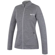 Bluzy sportowe damskie - Bluza damska Zulu Merino Collar 230 Rozmiar: XL / Kolor: szary - miniaturka - grafika 1