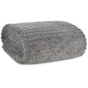 Koce - Koc EUROFIRANY D91 Lisa 130 x 170 cm Stalowy - miniaturka - grafika 1