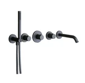 Baterie wannowe i prysznicowe - Paffoni Modular Box - Termostatyczna podtynkowa  bateria wannowa do obsługi dwóch wyjść wody, Warm Sunset MDE001NO - miniaturka - grafika 1