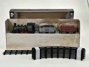 Kolejka na baterie 2 wagony + tor 10el - ADAR - Pociągi dla dzieci - miniaturka - grafika 1