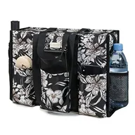 Torebki damskie - TOPDesign Użyteczna wodoodporna torba na ramię z 13 kieszeniami zewnętrznymi i wewnętrznymi, górnym zapięciem na zamek błyskawiczny i grubym spodem, dla kobiet pracujących, nauczycieli, pielęgniarek, księgowych (poranna chwała) - miniaturka - grafika 1