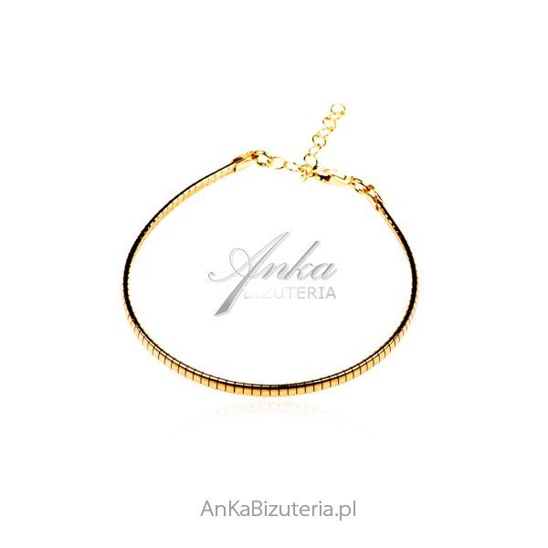ankabizuteria.pl Piękna bransoletka srebrna pozłacana - elegancka , k