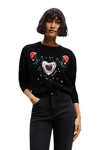 Desigual Sweter damski, czarny, L - Swetry damskie - miniaturka - grafika 1