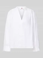 Sukienki - Bluzka lniana w kroju relaxed fit z czystego lnu - miniaturka - grafika 1