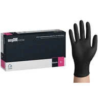 Rękawiczki jednorazowe - EasyCare Nitrile, rękawice nitrylowe, niejałowe, bezpudrowe, czarne, rozmiar S, 100 sztuk - miniaturka - grafika 1