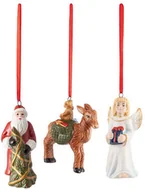 Ozdoby bożonarodzeniowe - Villeroy & Boch Zestaw 3 zawieszek Aniołek, Mikołaj, Jelonek Nostalgic Ornaments - miniaturka - grafika 1