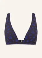 Stroje kąpielowe - Maryan Mehlhorn Góra Od Bikini Bralette Blue Dots schwarz - miniaturka - grafika 1