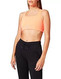 Biustonosze - Nike Damski biustonosz sportowy Swoosh Air Bra pomarańczowa Bright Mango/Reflective Silver l CZ7213-854 - grafika 1