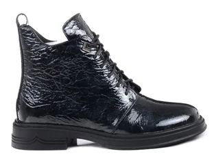 Botki damskie jesienne skórzane lakierowane ocieplane D&A LZ42-042-38 - Botki damskie Botki damskie jesienne skórzane lakierowane ocieplane D&A LZ42-042-38 - Botki damskie - miniaturka - grafika 1