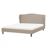 Łóżka - Beliani Łóżko beżowe - 180x200 cm - łóżko tapicerowane - stelaż - COLMAR beżowy - miniaturka - grafika 1