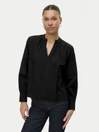 Bluzki damskie - Vero Moda Bluzka Fanni 10336937 Czarny Loose Fit - miniaturka - grafika 1