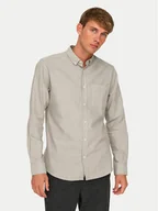 Koszule męskie - Only & Sons Koszula Alvaro 22006479 Beżowy Slim Fit - miniaturka - grafika 1