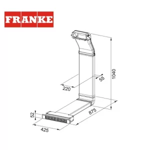 Franke Studio 112.0678.324 zestaw montażowy pochłaniacz (cokół 6 cm) - Akcesoria i części AGD - miniaturka - grafika 1