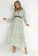 Sukienki - Miętowa Sukienka Azrael - miniaturka - grafika 1