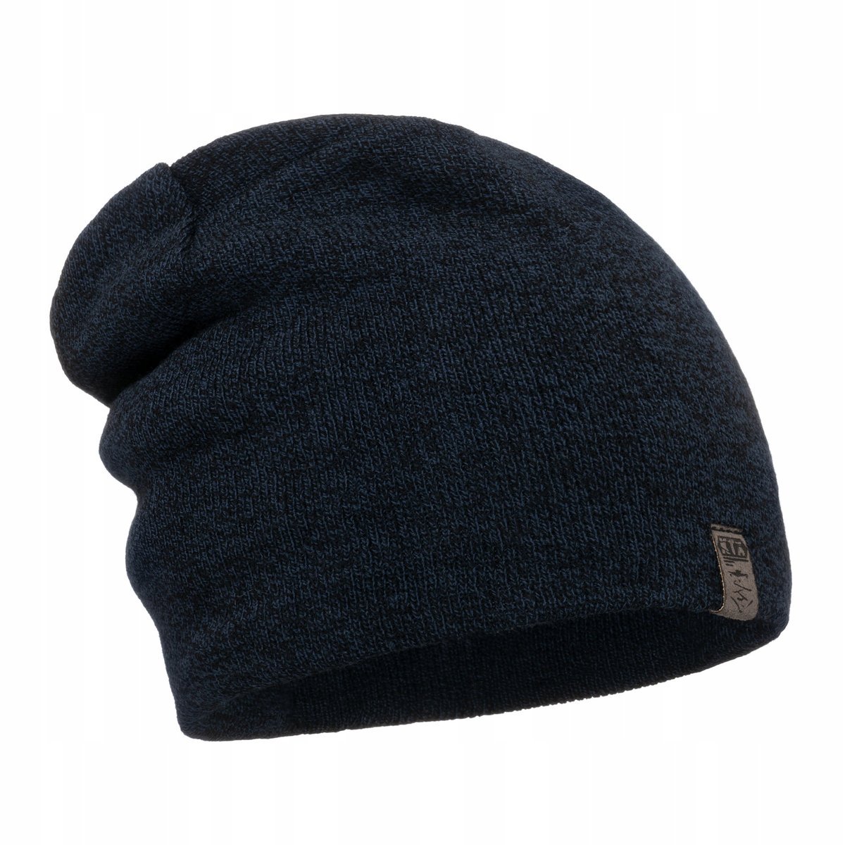 Męska Granatowa CZAPKA zimowa jesienna na prezent Dwie warstwy Polska M2