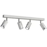 Lampy sufitowe - Szaro-srebrna listwa, lampa z reflektorami LX 9670 z serii SHIFT - miniaturka - grafika 1