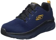 Trampki męskie - Skechers Męskie trampki 232362 NVYL, granatowa siatka/żółte wykończenie, 5,5 UK - miniaturka - grafika 1