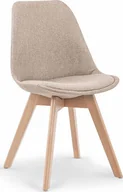 Krzesła - Elior Krzesło drewniane Nives - beżowe - miniaturka - grafika 1