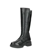 Kozaki damskie - Caprice Damskie buty z ciepłą podszewką 9-26501-43 modne kozaki, Black Nappa, 37 EU, Czarna papka, 37 EU - miniaturka - grafika 1