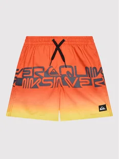 Quiksilver Szorty kąpielowe Word block 14" EQBJV03403 Czerwony Regular Fit - Spodenki damskie - miniaturka - grafika 1
