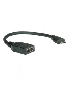 ROLINE kabel HDMI High Speed z Ethernet, Typ A F-C M, 15cm - Kable - miniaturka - grafika 1