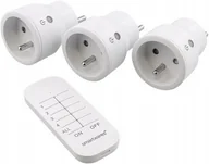 Gniazdka elektryczne - GNIAZDKO ELEKTRYCZNE ZDALNIE STEROWANE PILOT 3 SZT - miniaturka - grafika 1