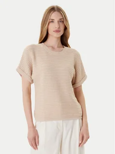 Morgan Sweter 252-MVIET Beżowy Relaxed Fit - Swetry damskie - miniaturka - grafika 1