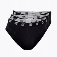 Majtki męskie - Slipy Cr7 Brief Cotton Stretch Czarne 3Pak M - miniaturka - grafika 1