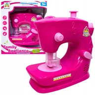 Zabawy w naśladowanie dorosłych - Maszyna do szycia na baterie zabawkowa z dźwiękiem zabawka dla dziecka róż. - miniaturka - grafika 1