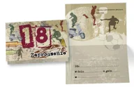 Kartki okolicznościowe i zaproszenia - Kukartka Zaproszenie ZZ-051 Urodziny 18 (5 szt.) - miniaturka - grafika 1