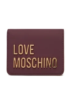 LOVE MOSCHINO Mały Portfel Damski JC5612PP1NKD0552 Bordowy - Portfele - miniaturka - grafika 1
