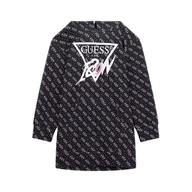 Sukienki i spódniczki dla dziewczynek - Dziecięca Sukienka GUESS SCUBA HOODED LS DRESS J4RK10KAZQ2-P9UI – Czarny - miniaturka - grafika 1
