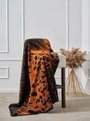Koce - Koc bawełniany akrylowy 150x200 2150/1 Tygrys rudy narzuta pled wykończony taśmą - miniaturka - grafika 1