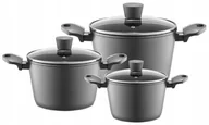 Zestawy garnków i patelni - AMBITION VERSO KPL GARNKÓW Z POKRYWAMI 20, 24, 28 CM ALUMINIUM INDUKCJA - miniaturka - grafika 1